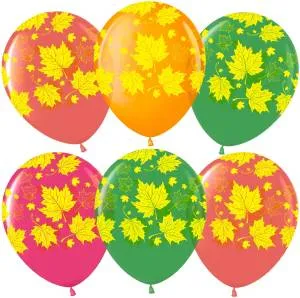 12" Яркие листья, ассорти кристалл (Малайзия)/711456