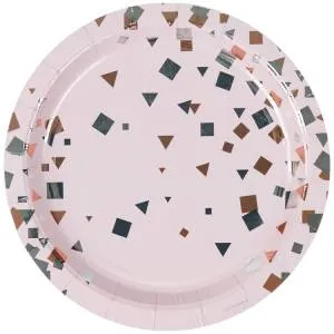 Тарелки "Конфетти Party розовая" 17 см. 6 шт. 1502-5496