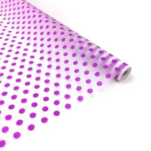 Пленка Горошек на  матовой СИРЕНЕВЫЙ 60 см*10 м./1141-70