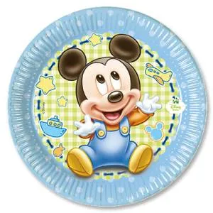 Тарелка  "Микки Малыш" 23 см. 8 шт.