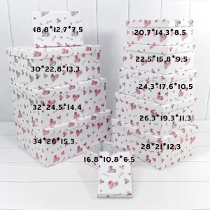 Коробка 16,8*10,8*6,5 см "Сердечки" белая