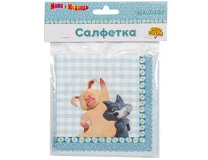 Салфетки бумажные "Маша и медведь Ромашки" 25 см., 12 шт./1502-3260
