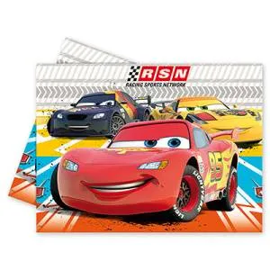 Скатерть "Тачки Гонщики" 120 см*180 см.