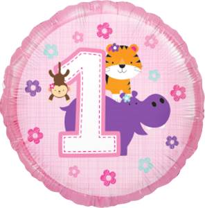 Шар "1-ый ДР Девочка" (CTI) / 317618HV